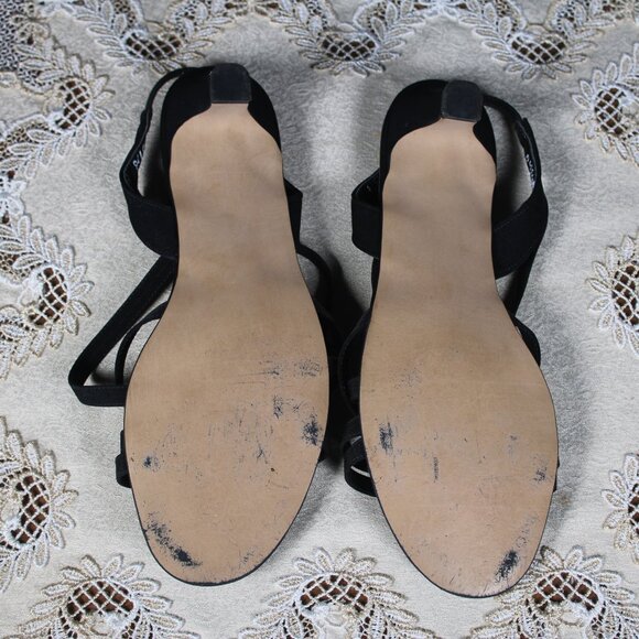 California Magdesians® Black Suede Strappy Sandals Size 9 WW - Picture 7 of 11